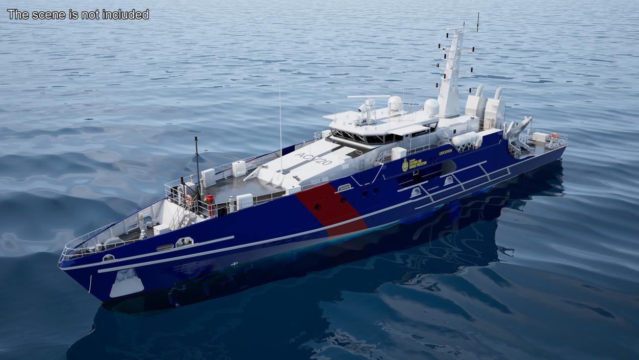 3D Patrol Vessel ABFC Cape Byron Rigged