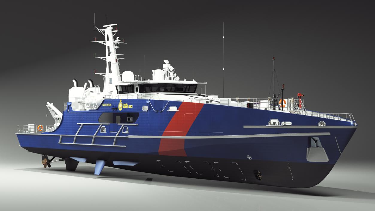 3D Patrol Vessel ABFC Cape Byron Rigged