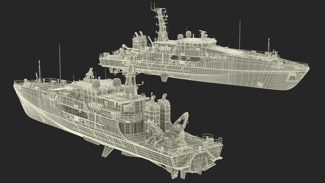 3D Patrol Vessel ABFC Cape Byron Rigged