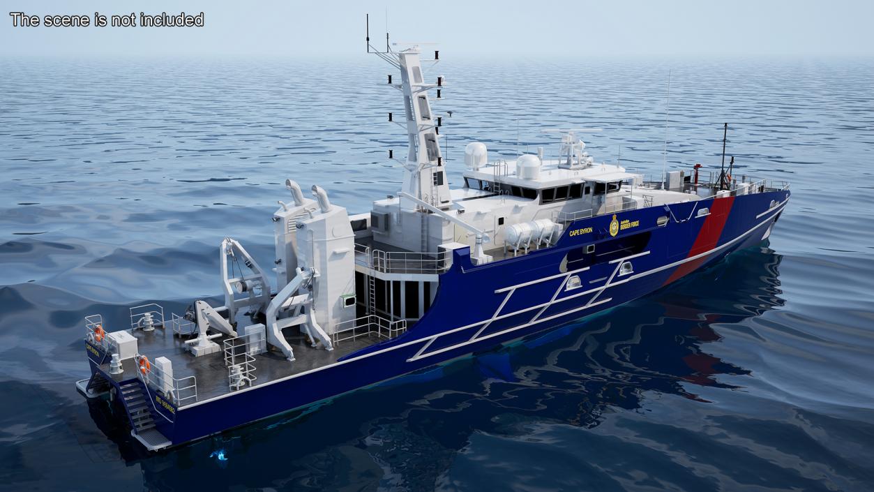 3D Patrol Vessel ABFC Cape Byron Rigged