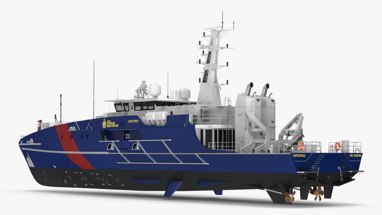 3D Patrol Vessel ABFC Cape Byron Rigged