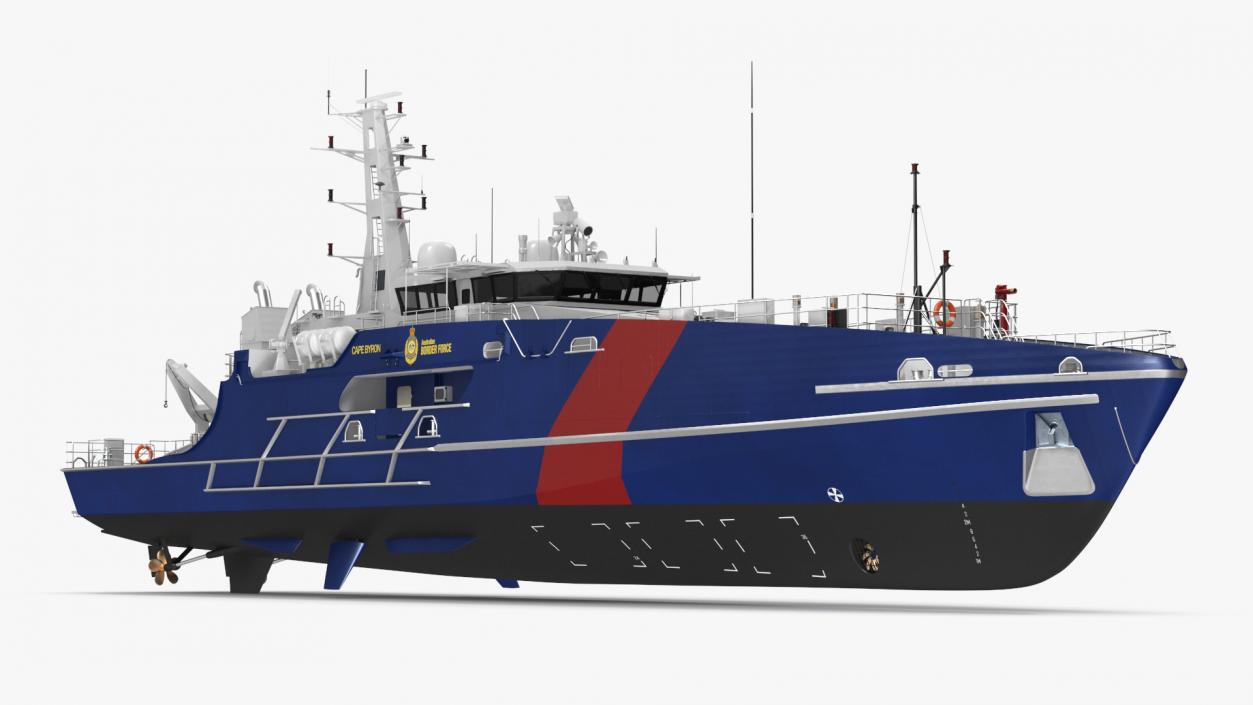 3D Patrol Vessel ABFC Cape Byron Rigged