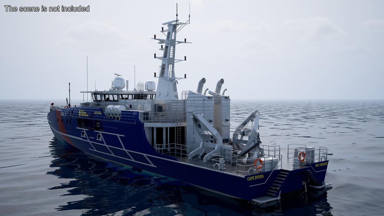 3D Patrol Vessel ABFC Cape Byron Rigged