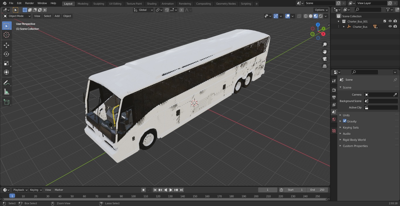 Charter Bus(1) 3D model