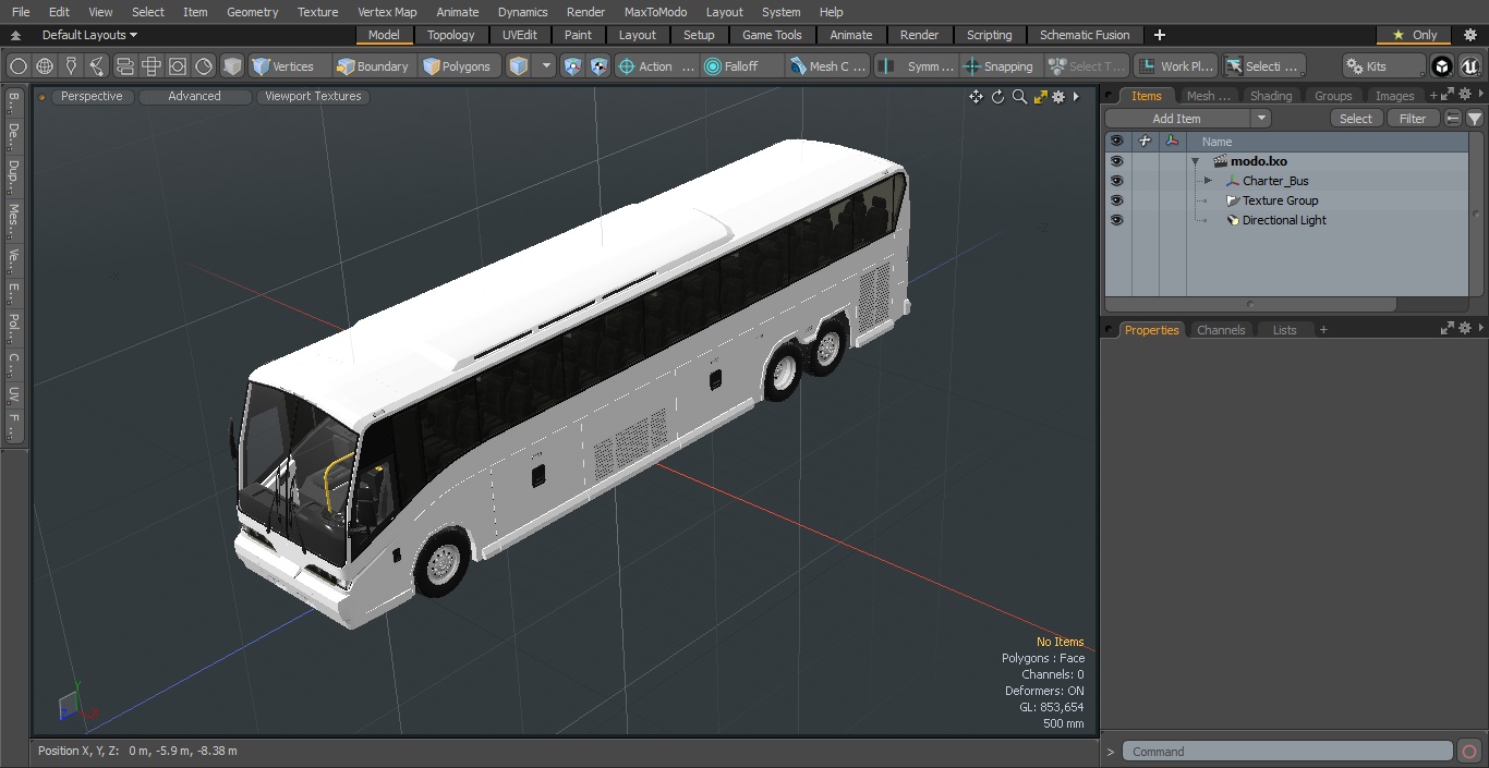 Charter Bus(1) 3D model