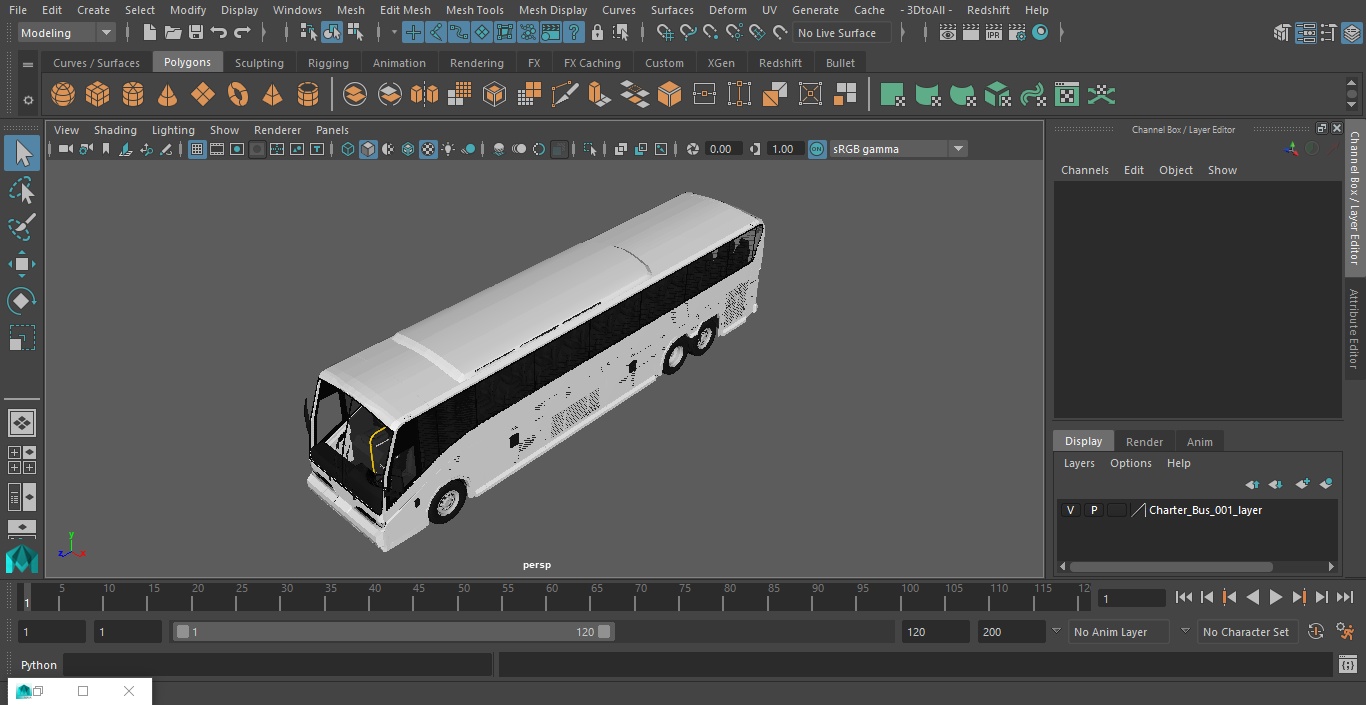 Charter Bus(1) 3D model