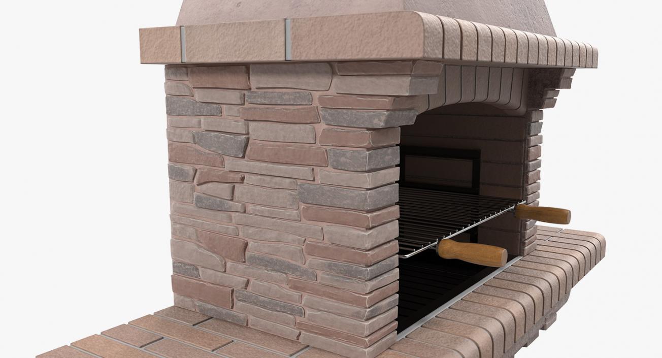 Stone Masonry Barbecue 3D