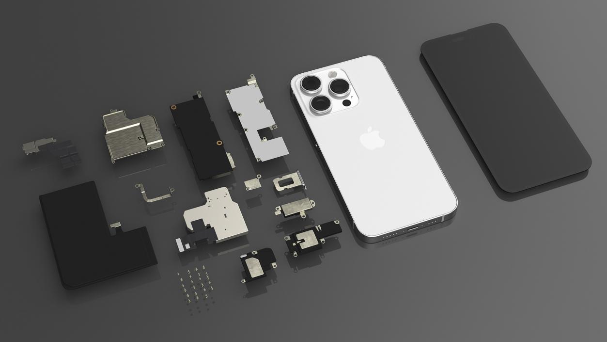 3D iPhone 14 Pro and iPhone 11Fully Disassembled Collection