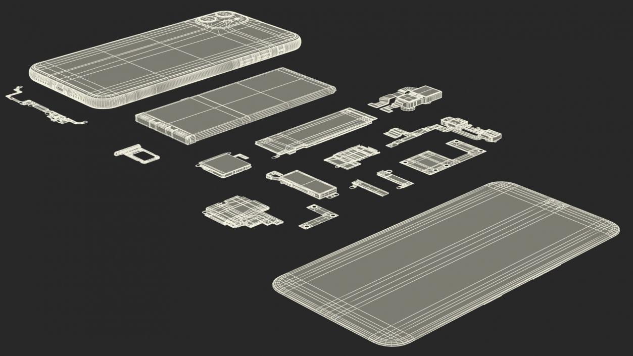 3D iPhone 14 Pro and iPhone 11Fully Disassembled Collection