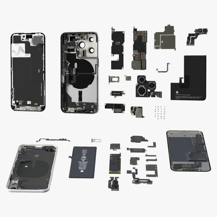 3D iPhone 14 Pro and iPhone 11Fully Disassembled Collection