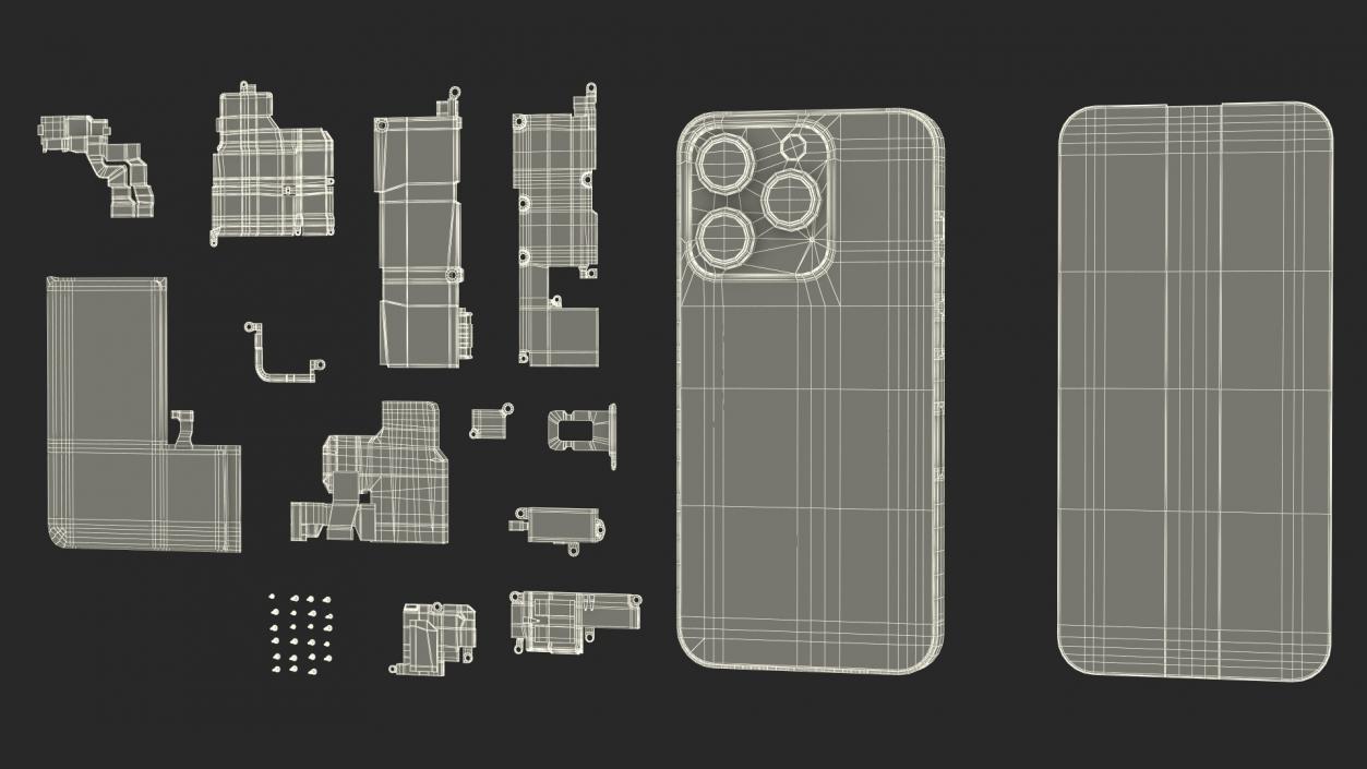 3D iPhone 14 Pro and iPhone 11Fully Disassembled Collection