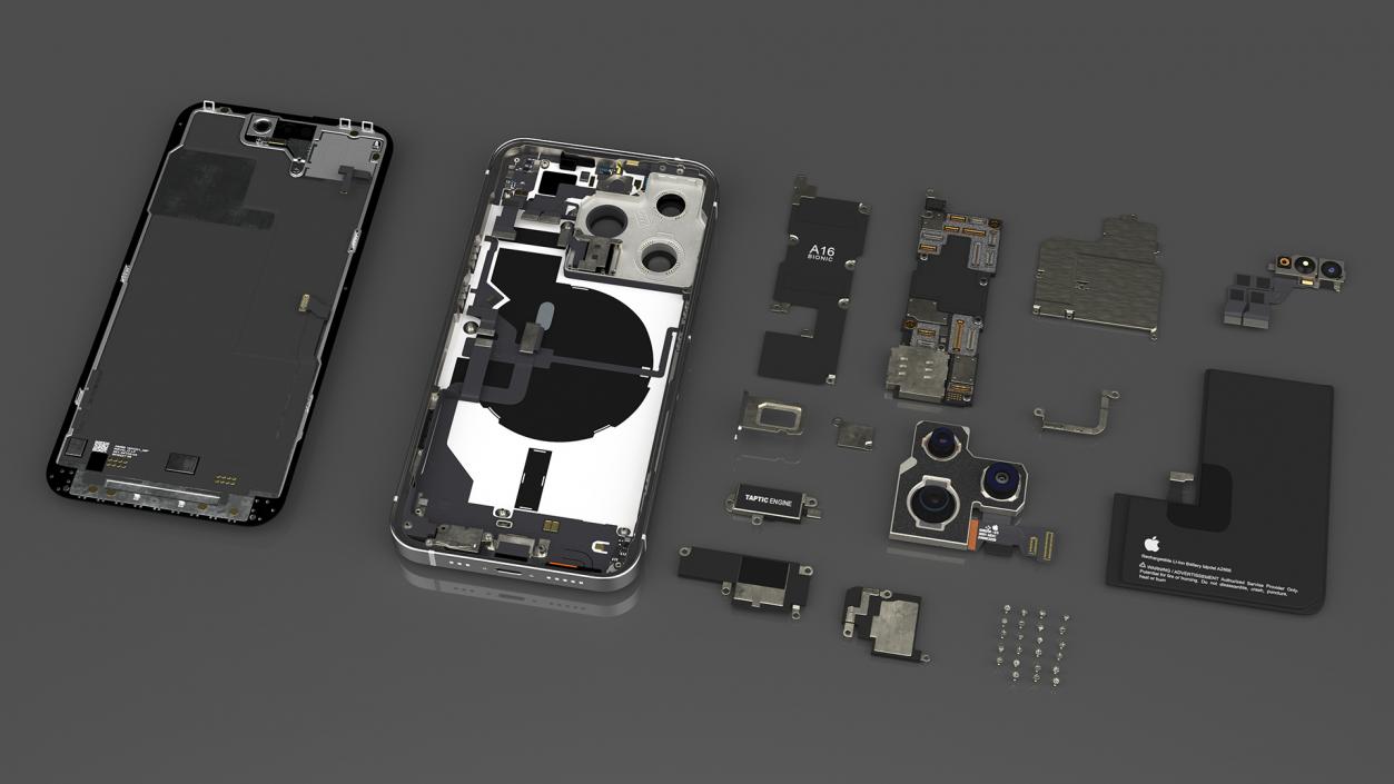 3D iPhone 14 Pro and iPhone 11Fully Disassembled Collection