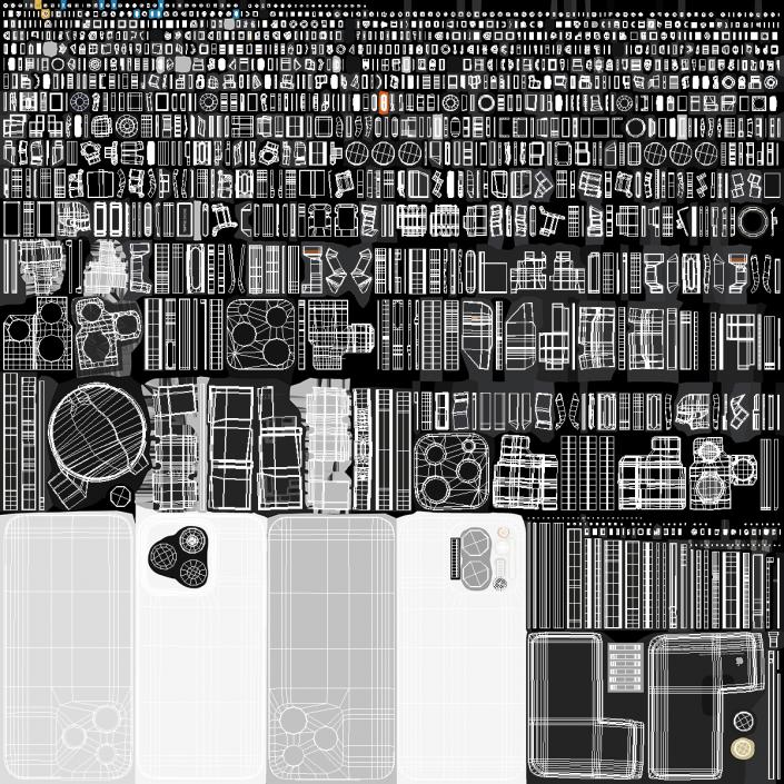 3D iPhone 14 Pro and iPhone 11Fully Disassembled Collection