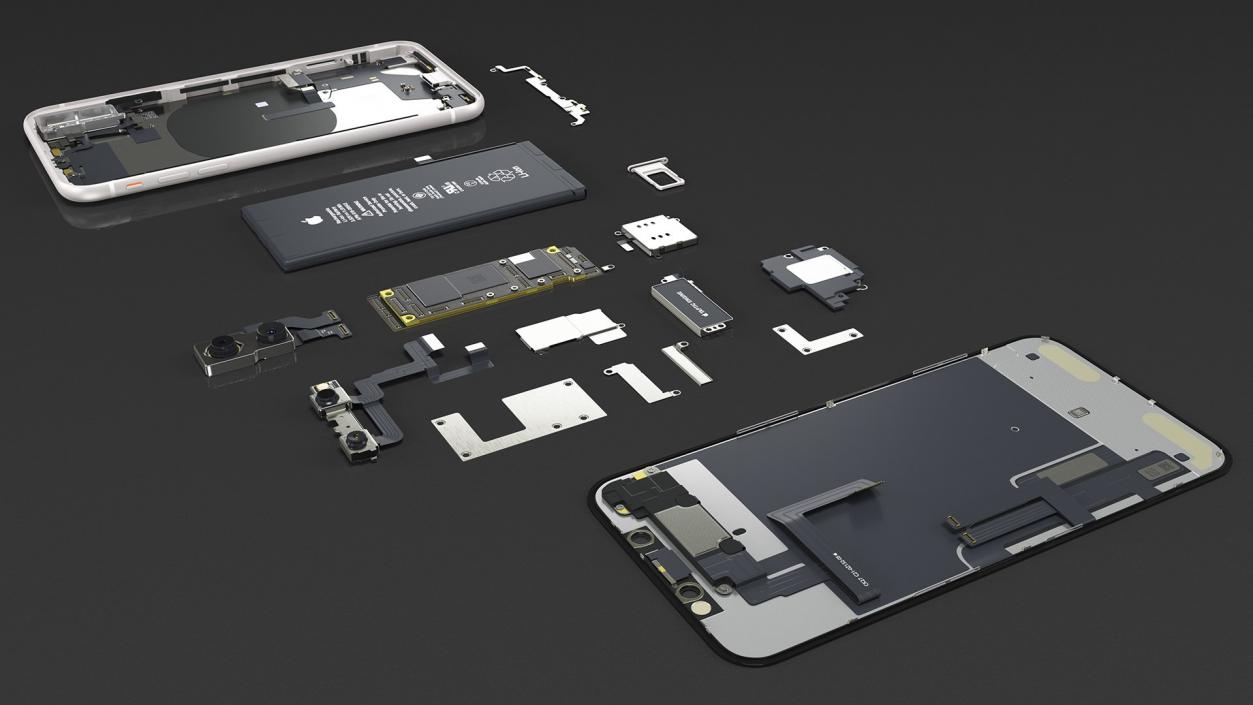 3D iPhone 14 Pro and iPhone 11Fully Disassembled Collection