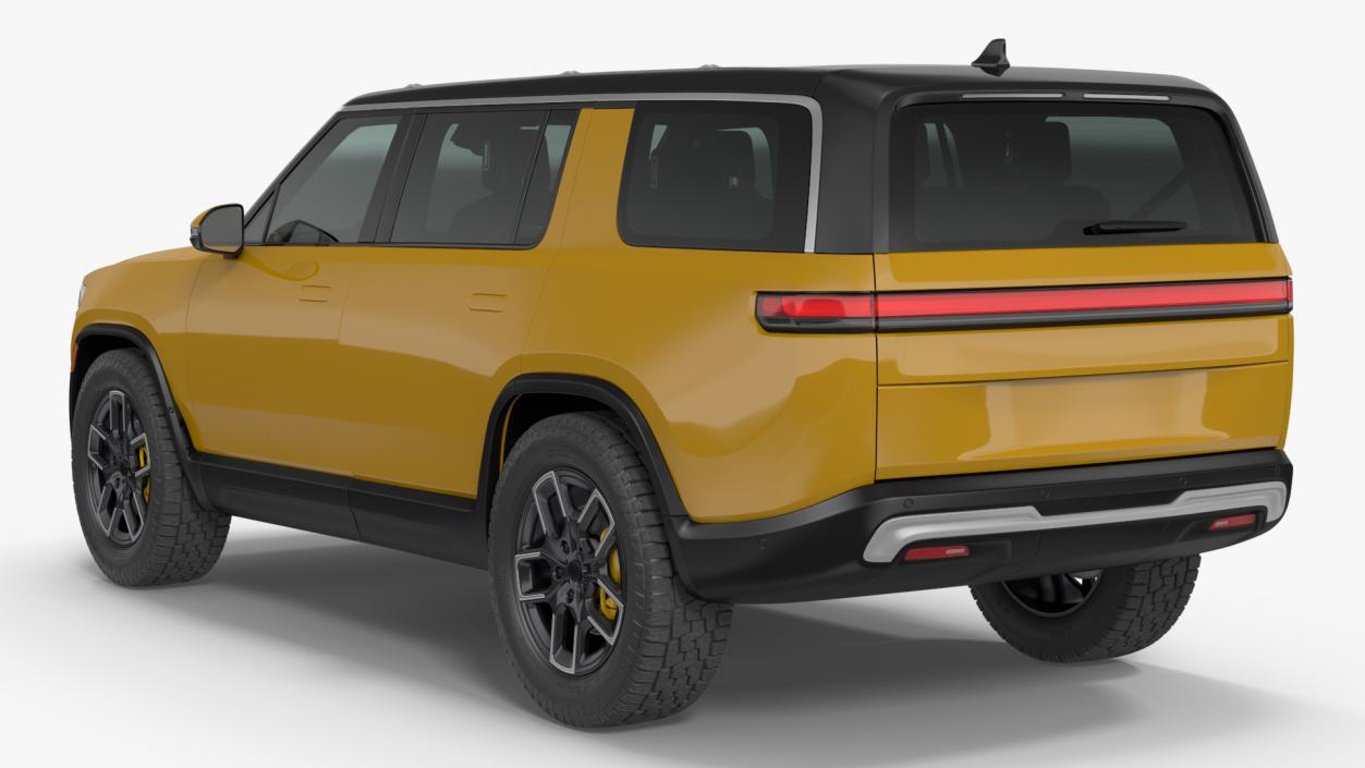 3D Luxury Electric SUV Yellow