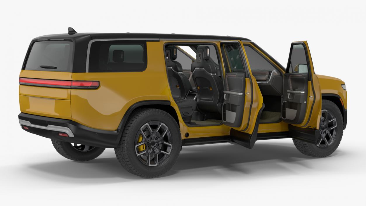 3D Luxury Electric SUV Yellow