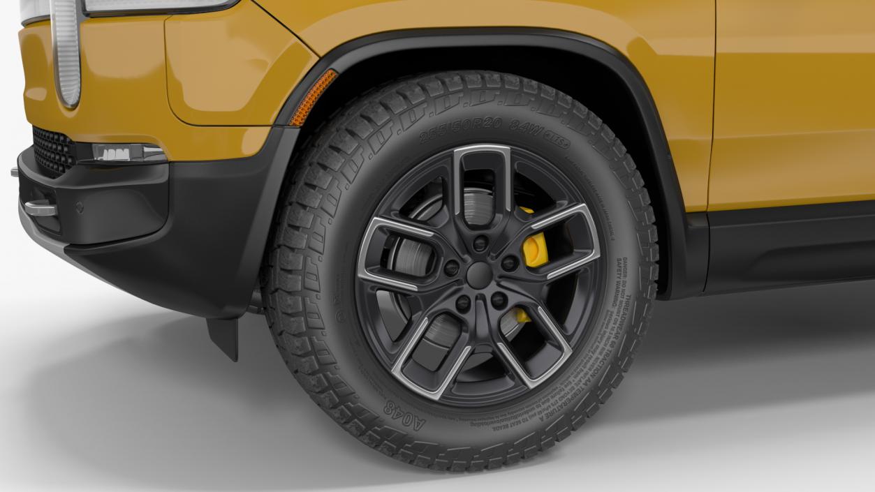 3D Luxury Electric SUV Yellow