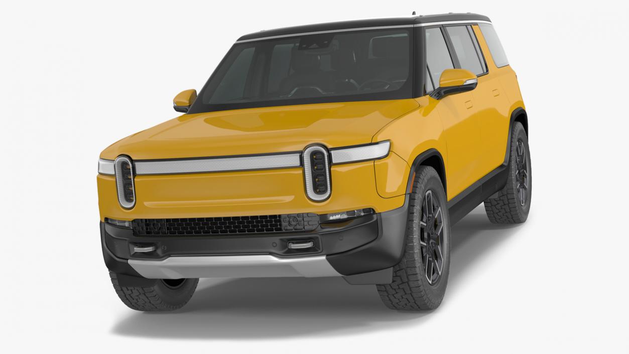 3D Luxury Electric SUV Yellow