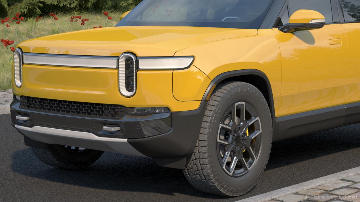 3D Luxury Electric SUV Yellow