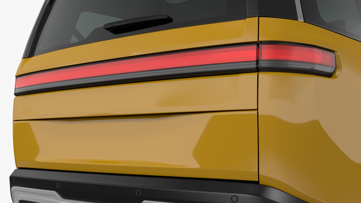 3D Luxury Electric SUV Yellow