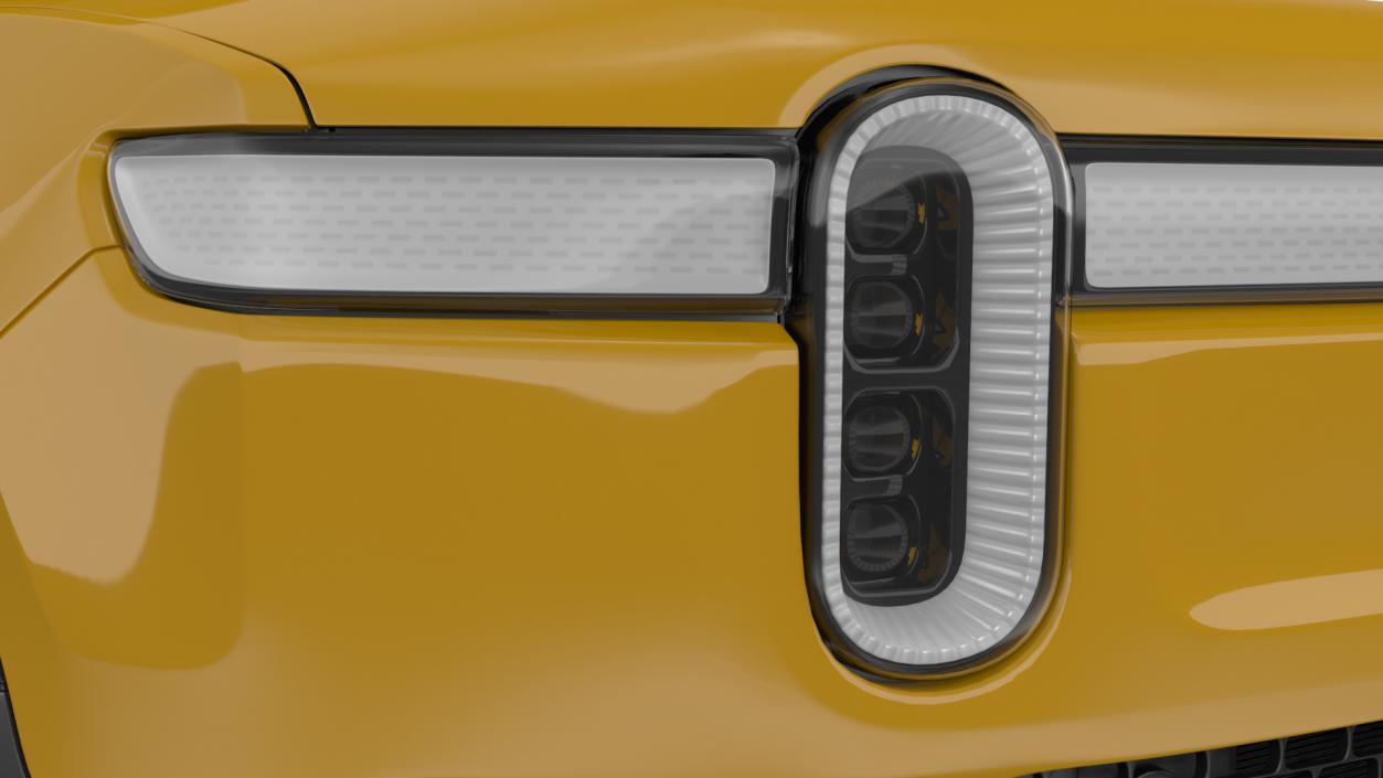 3D Luxury Electric SUV Yellow