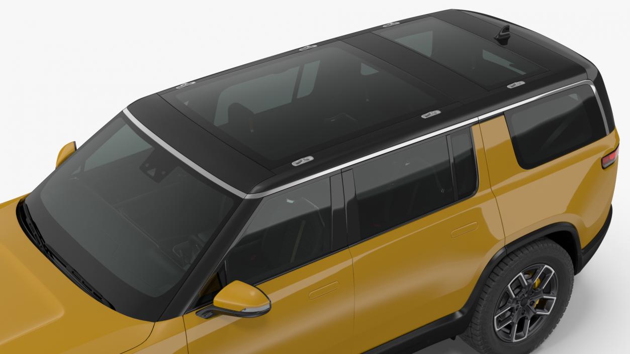 3D Luxury Electric SUV Yellow