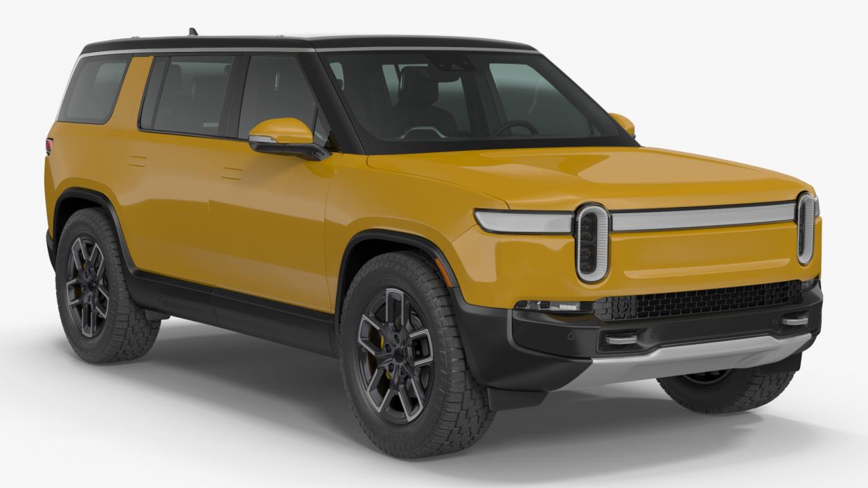 3D Luxury Electric SUV Yellow