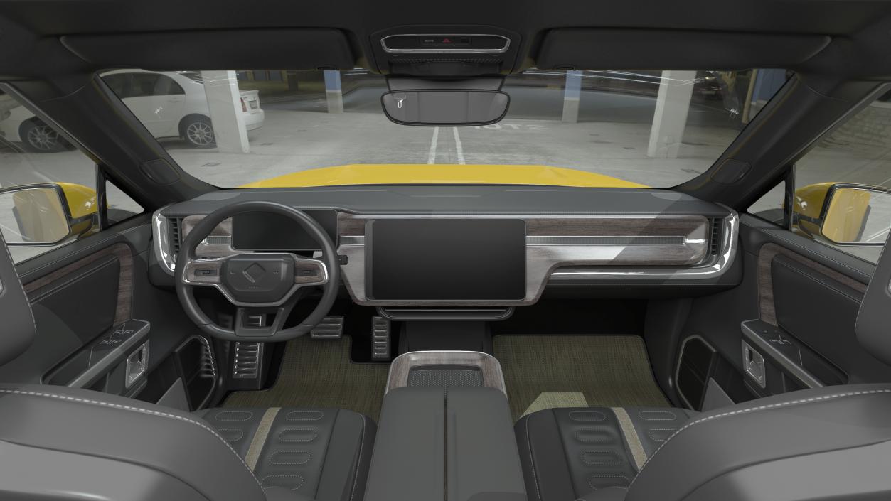 3D Luxury Electric SUV Yellow