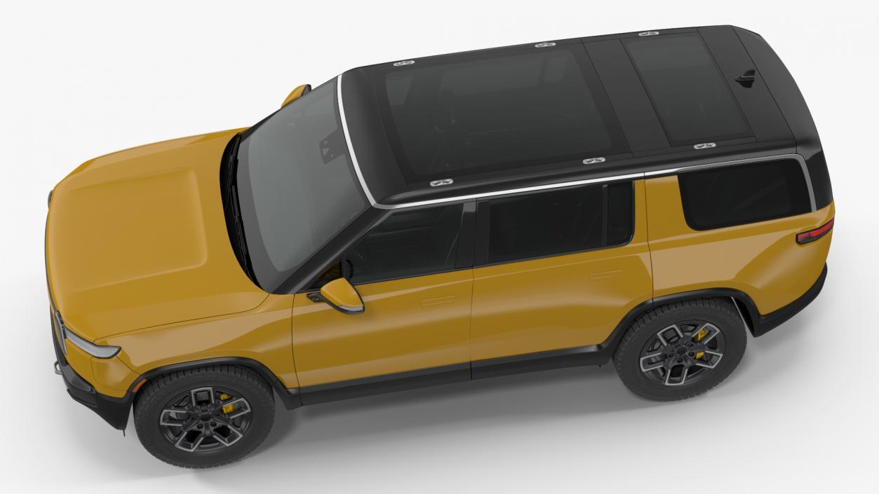 3D Luxury Electric SUV Yellow