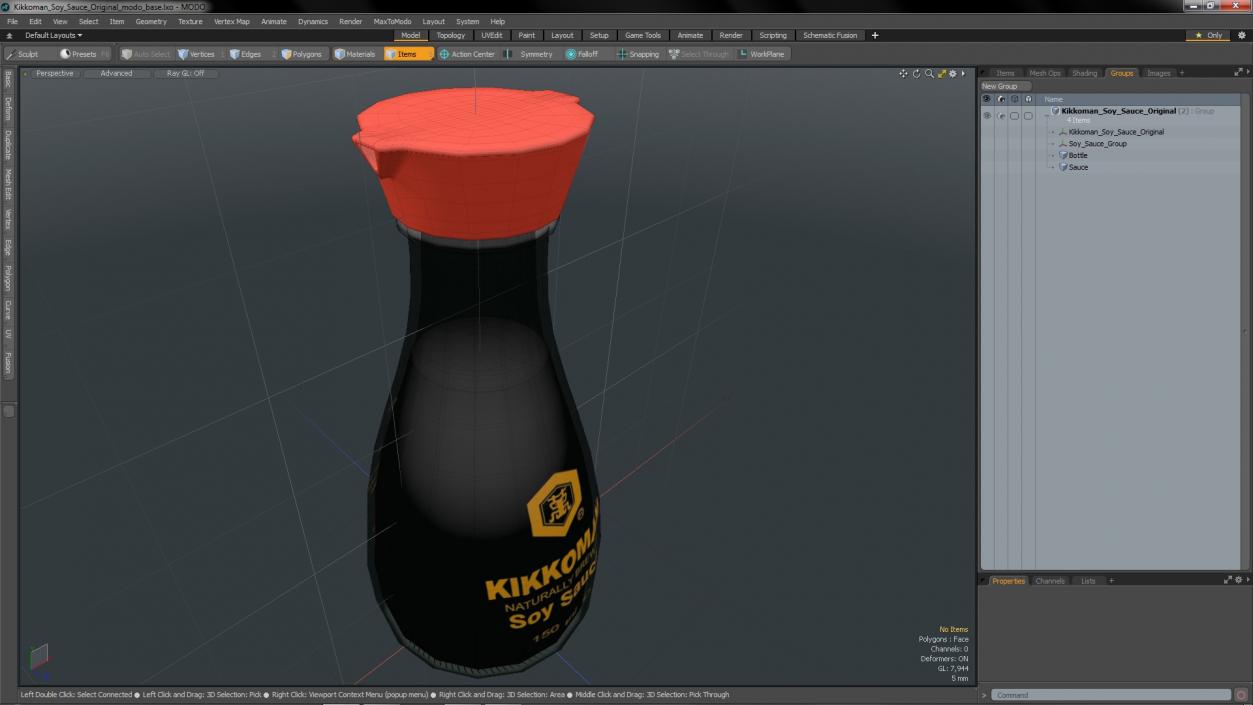 Kikkoman Soy Sauce Original 3D