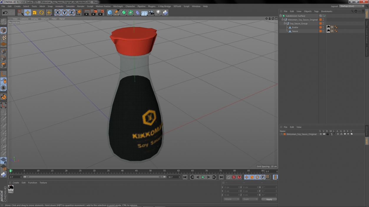 Kikkoman Soy Sauce Original 3D