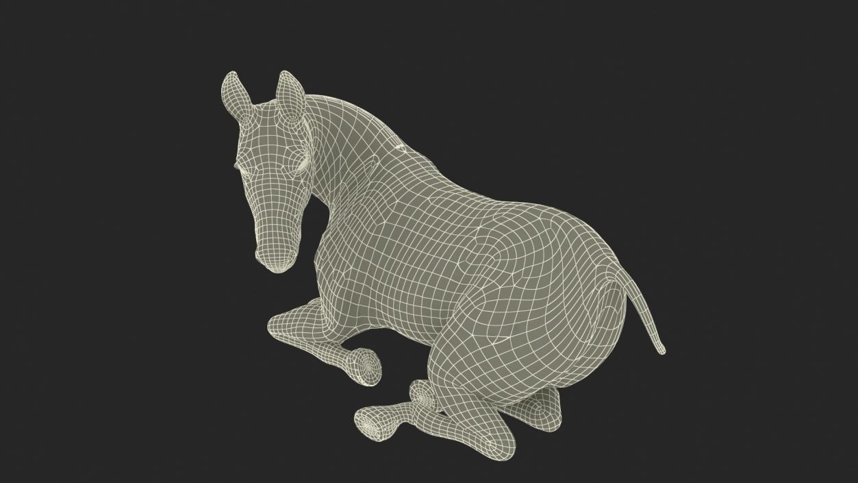 Lying Mule Dark Fur 3D model