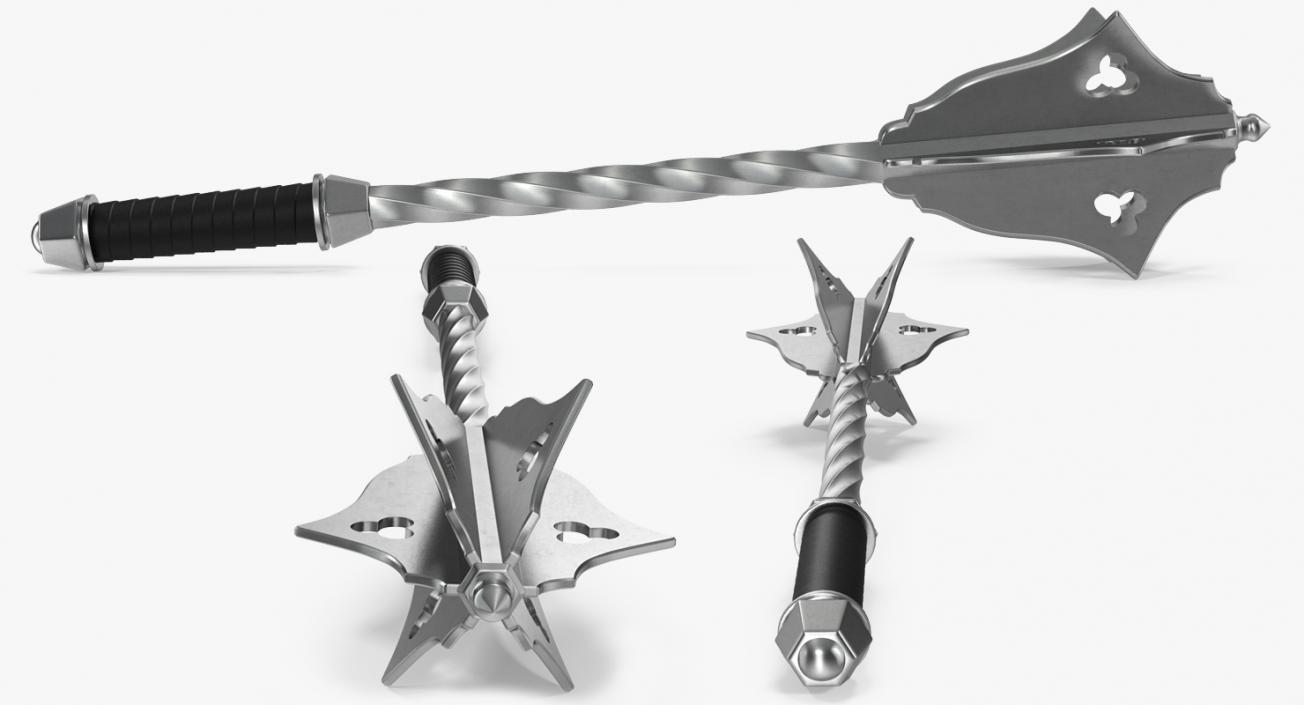 3D Medieval Flanged Mace