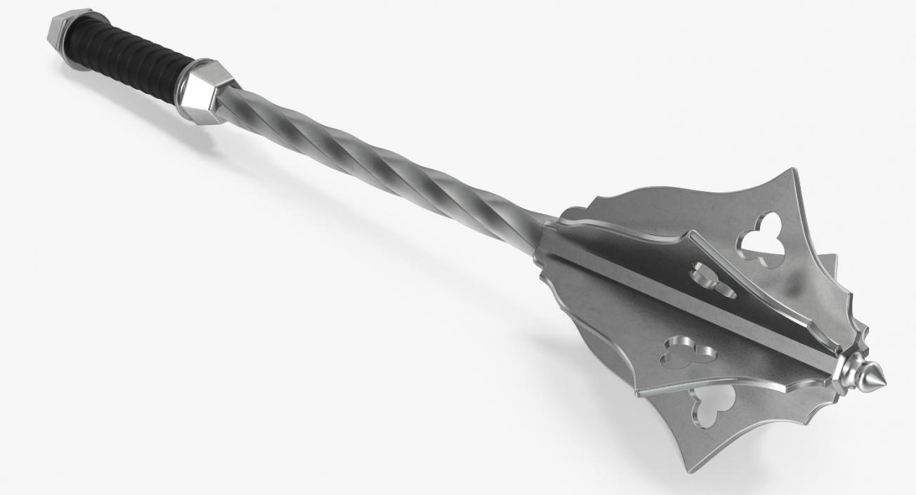 3D Medieval Flanged Mace