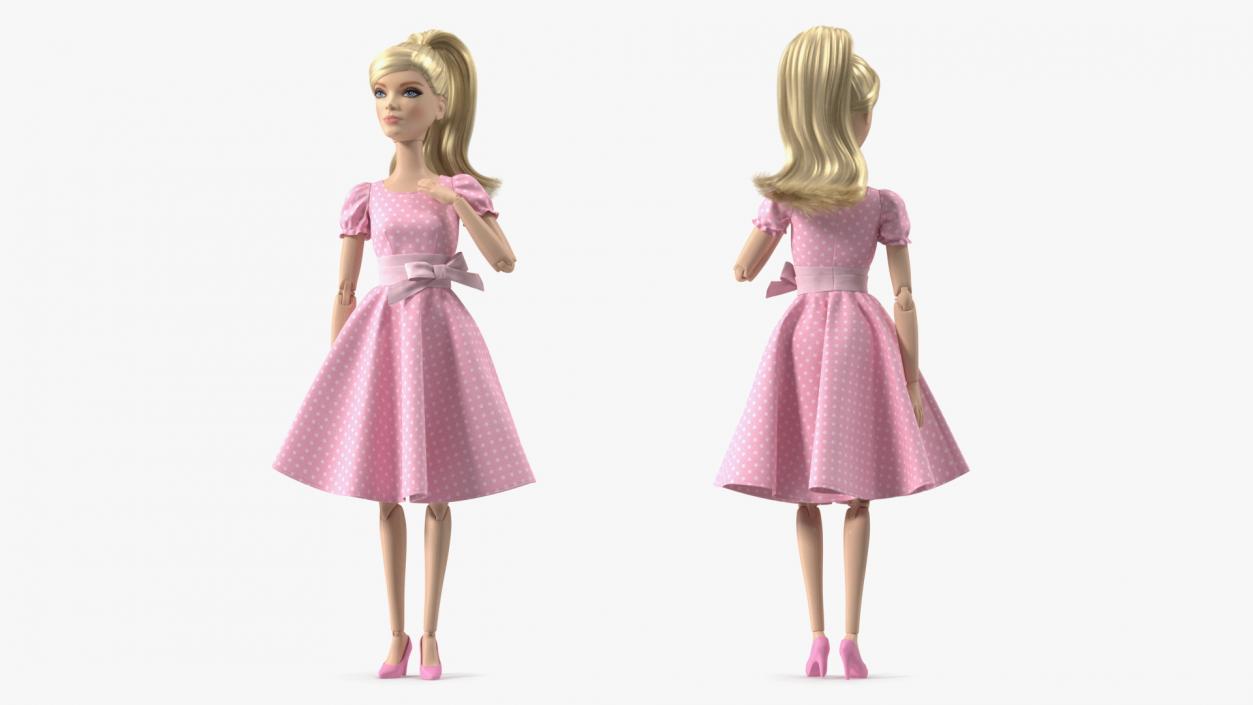 Barbie Doll in Summer Dress 3D