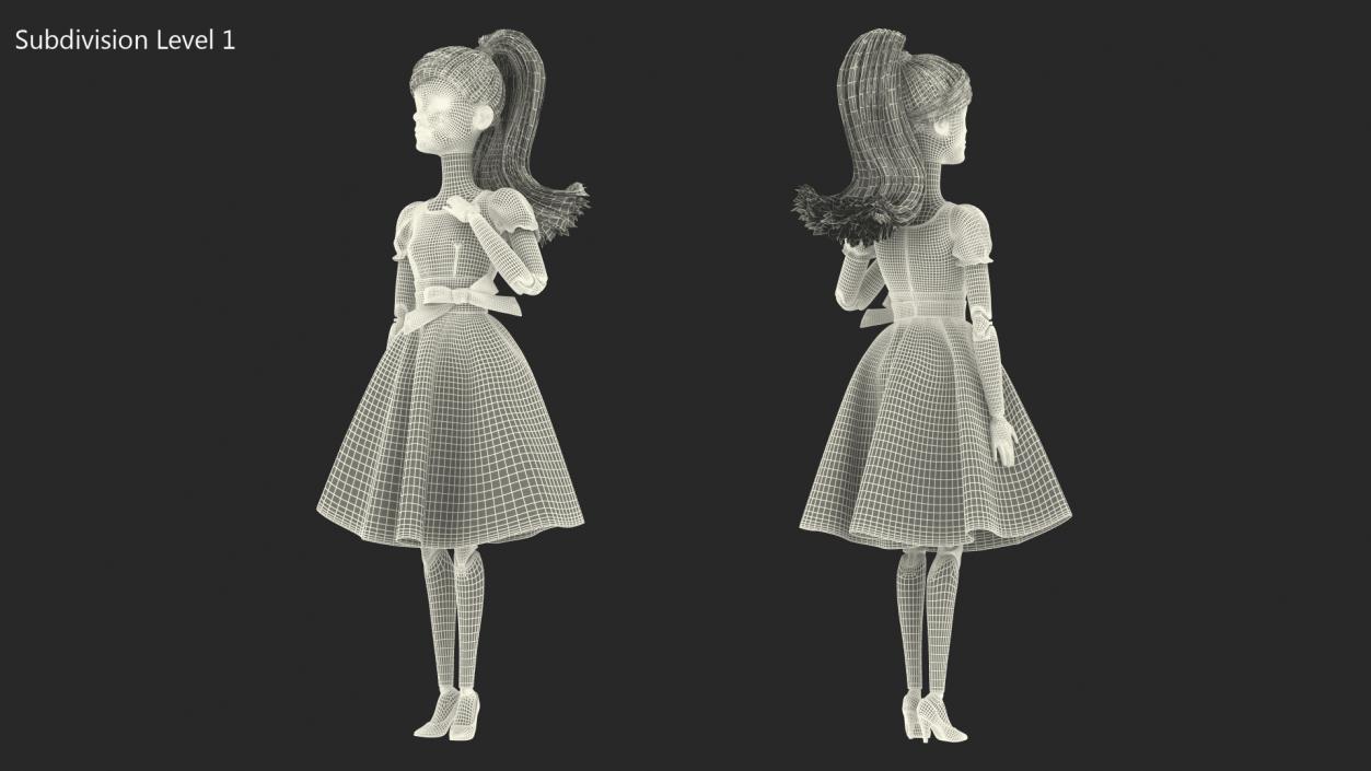 Barbie Doll in Summer Dress 3D