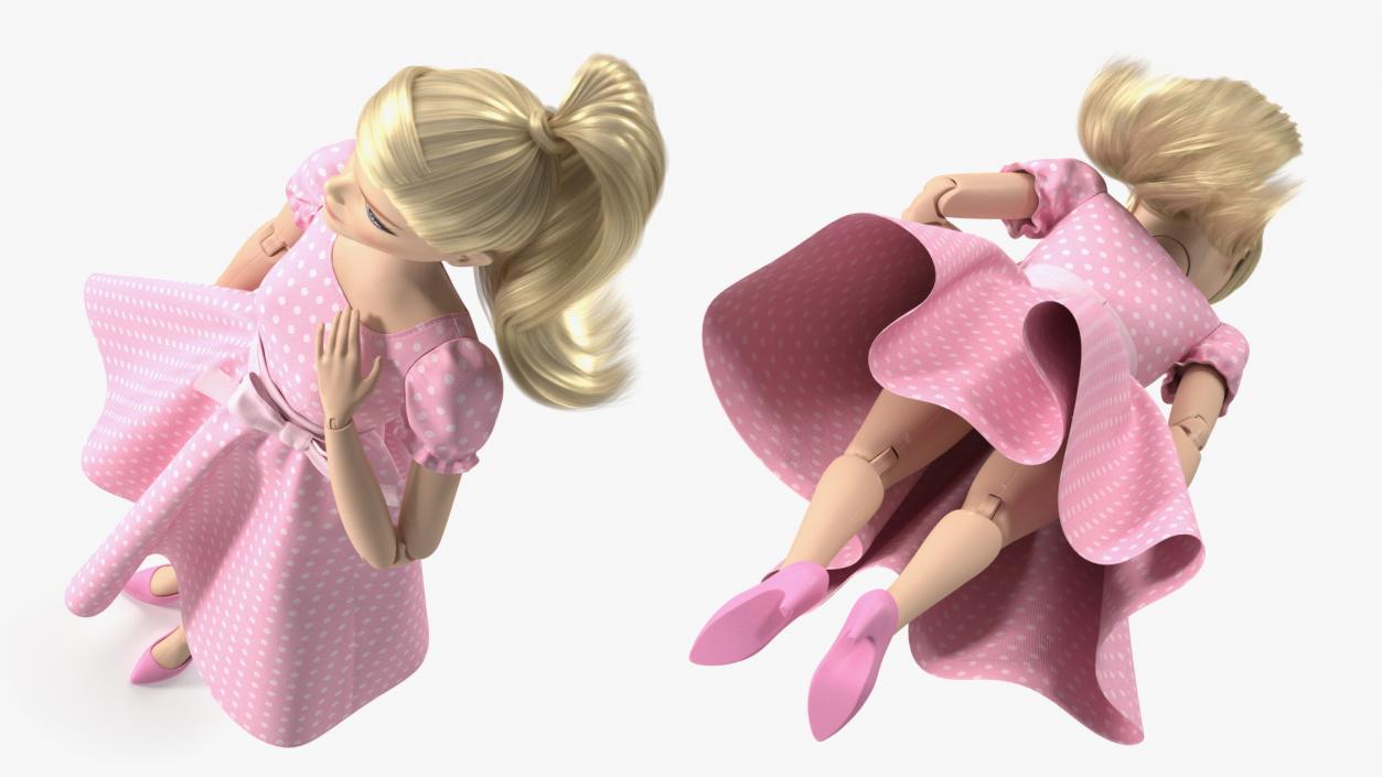 Barbie Doll in Summer Dress 3D