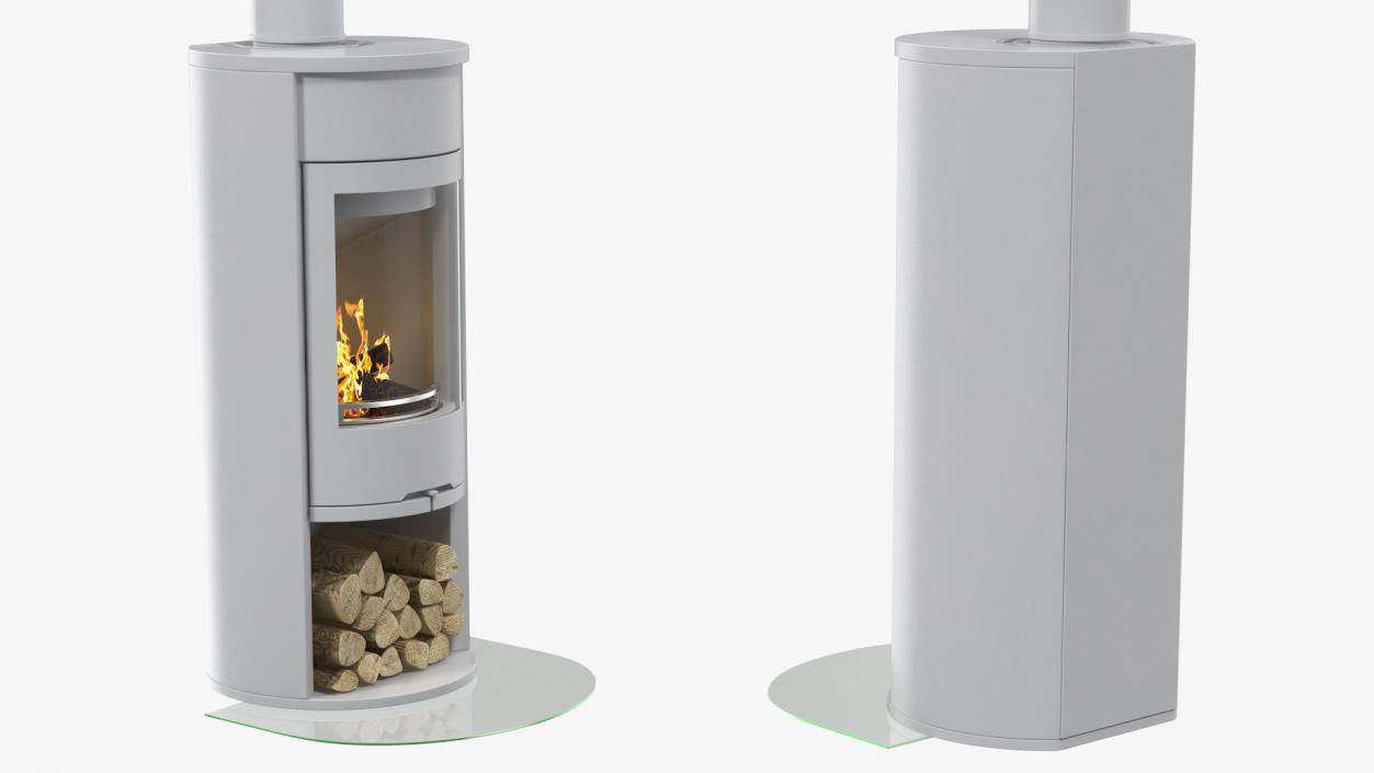 3D Modern Wood Burning Stove Generic model