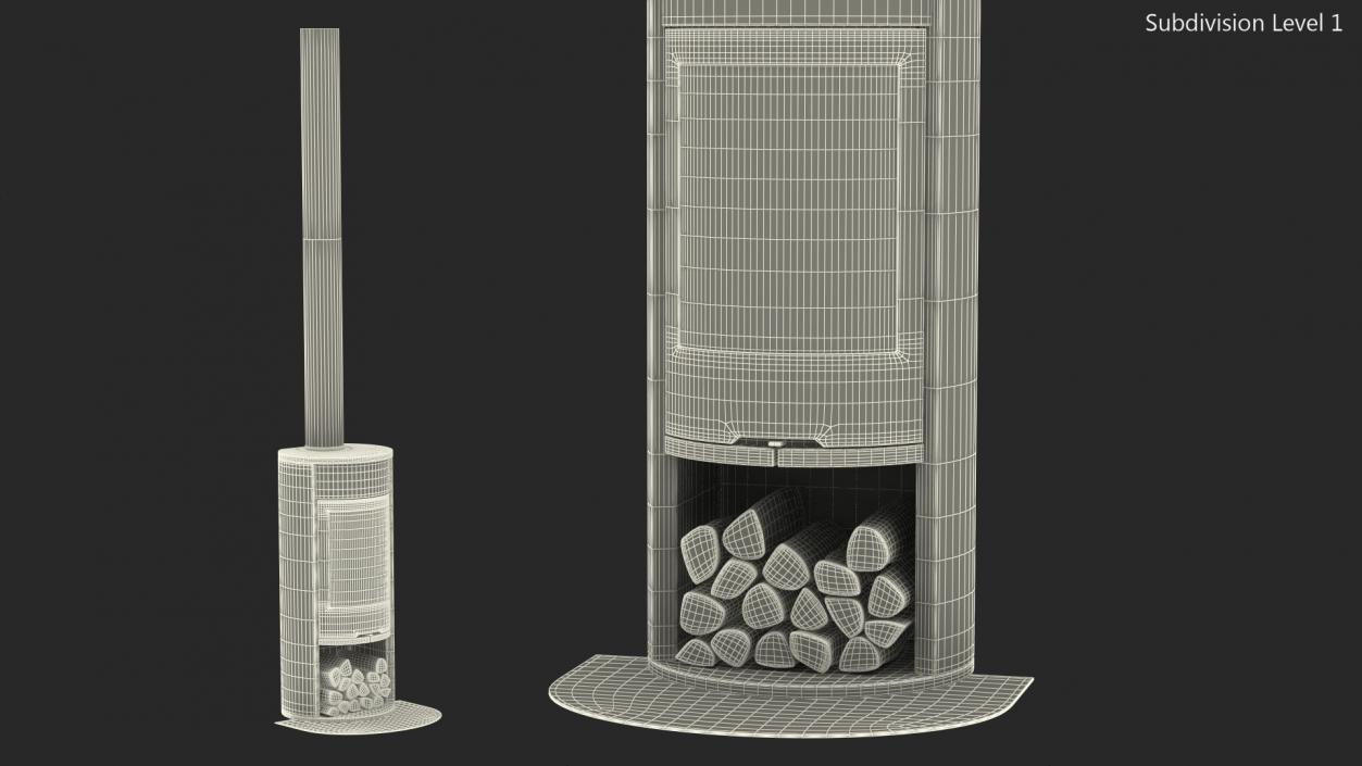 3D Modern Wood Burning Stove Generic model