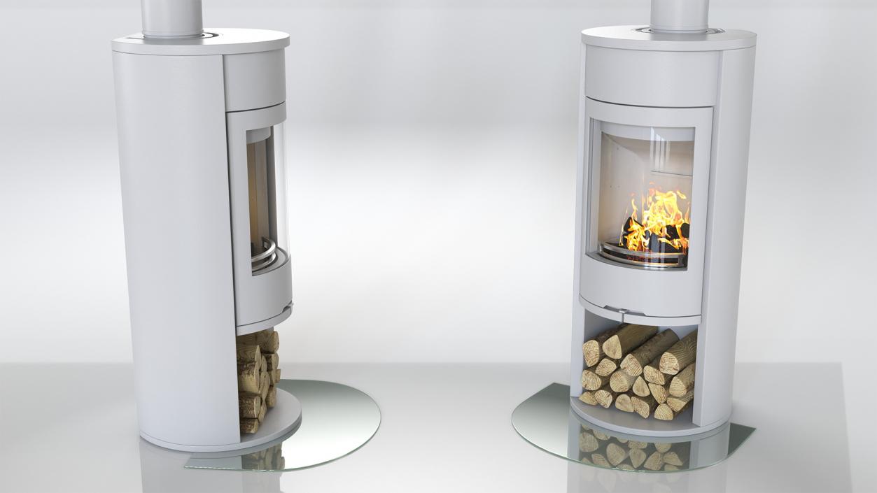 3D Modern Wood Burning Stove Generic model