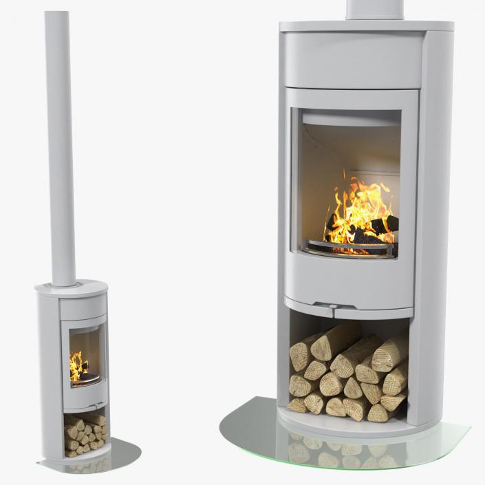 3D Modern Wood Burning Stove Generic model