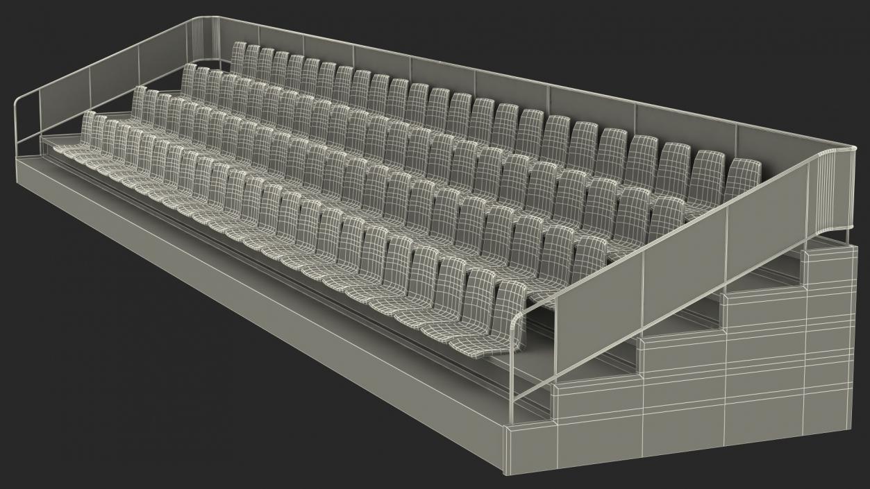 3D model Stadium Seating Tribunes Collection