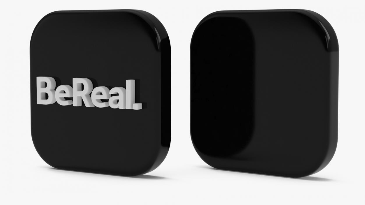 BeReal Social Media Logo Icon 3D model