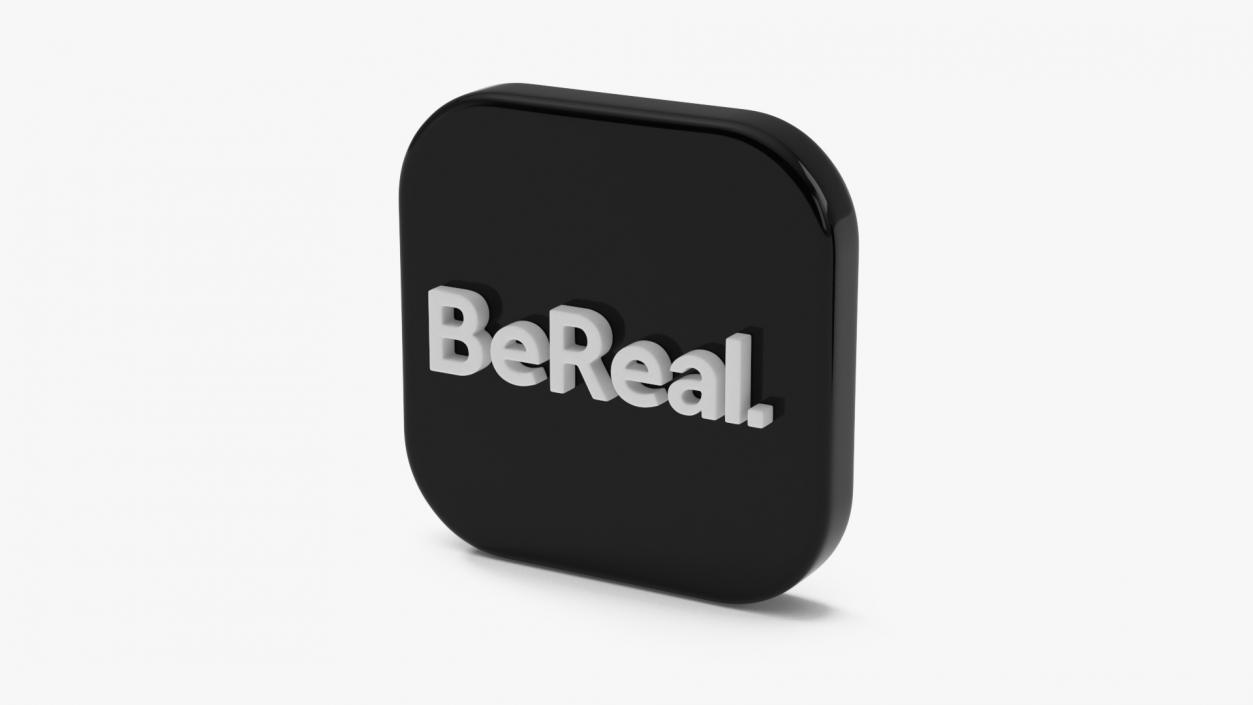 BeReal Social Media Logo Icon 3D model