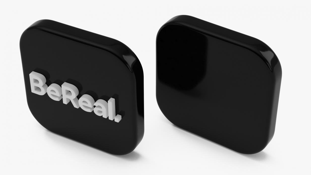 BeReal Social Media Logo Icon 3D model