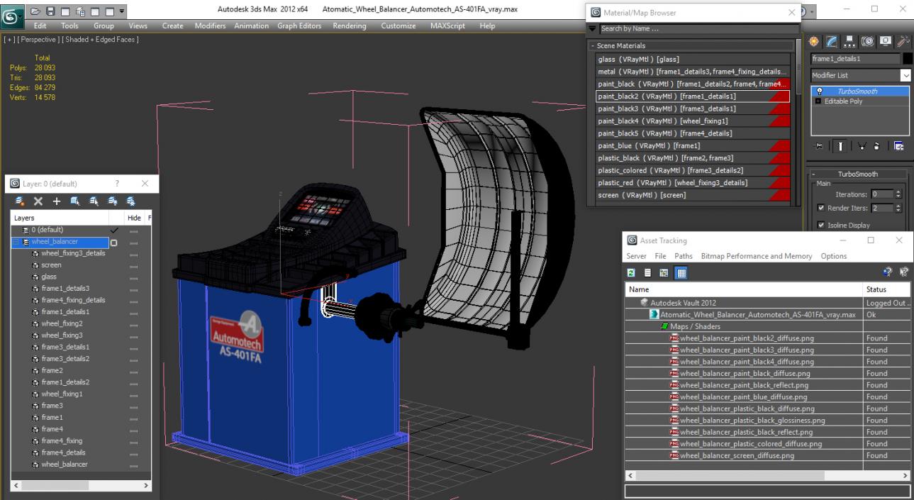 3D Atomatic Wheel Balancer Automotech AS-401FA model