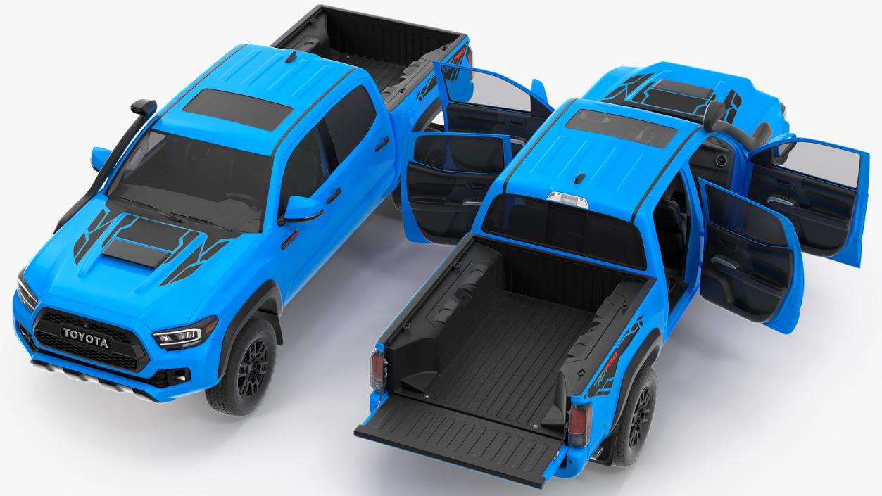 3D model Toyota Tacoma TRD Pro Voodoo Blue 2021 Rigged