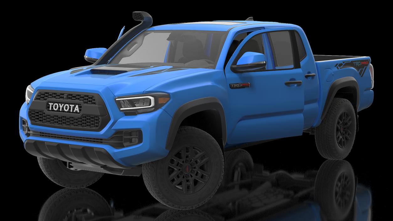 3D model Toyota Tacoma TRD Pro Voodoo Blue 2021 Rigged