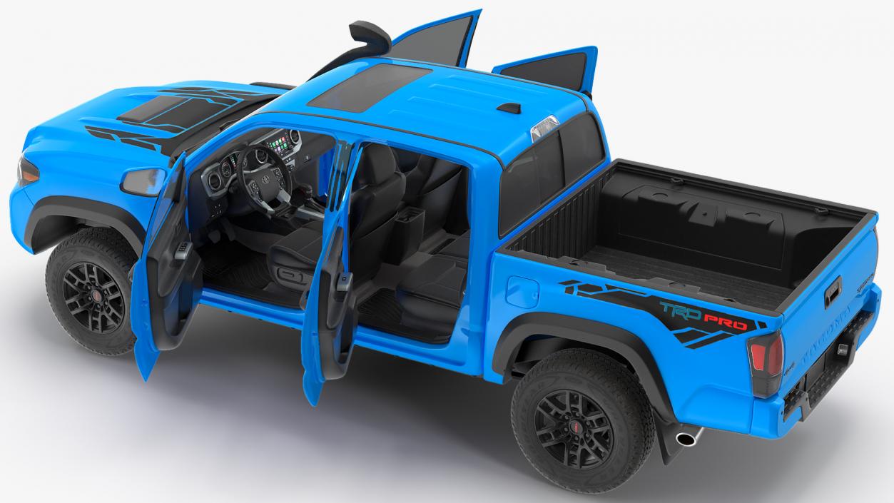 3D model Toyota Tacoma TRD Pro Voodoo Blue 2021 Rigged