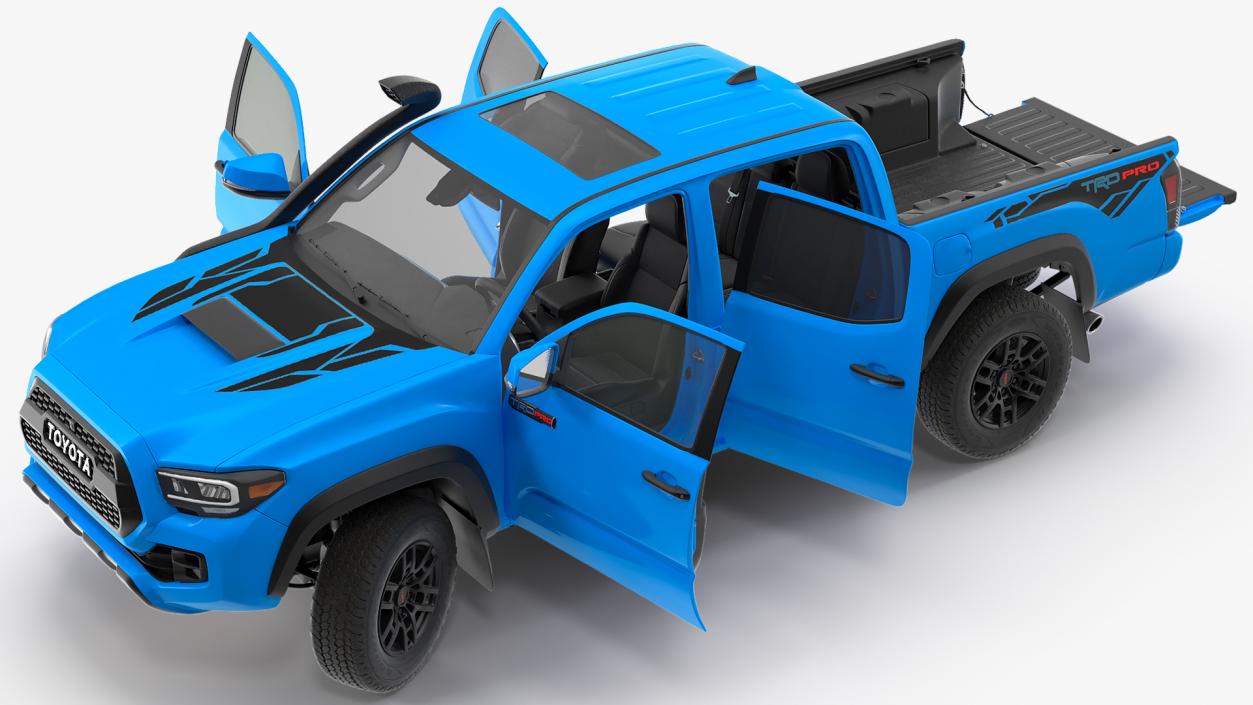 3D model Toyota Tacoma TRD Pro Voodoo Blue 2021 Rigged